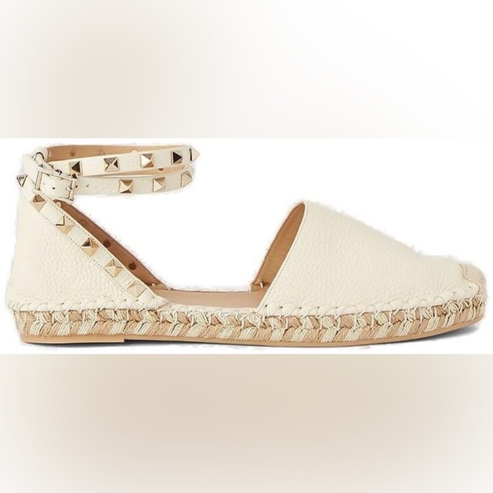 Valentino Beige Espadrille Flats